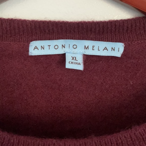 EUC 100% Cashmere Burgundy Wine Plum Red Soft Layering Sweater for Fall Winter - Picture 2 of 4